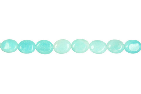 Amazonite Flat Oval (Light) Beads