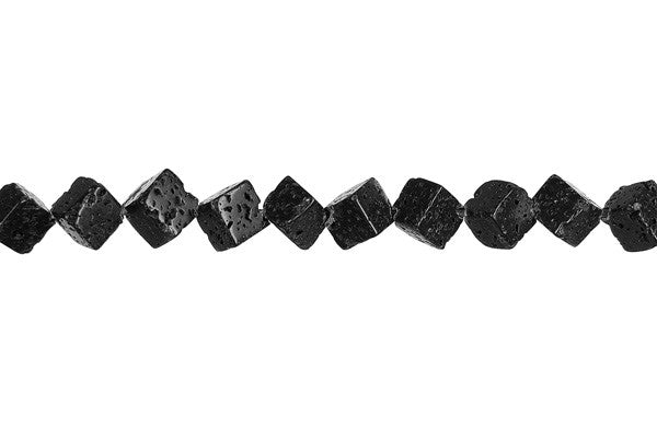 Lava Rock Cube (Corner Drilled) Beads