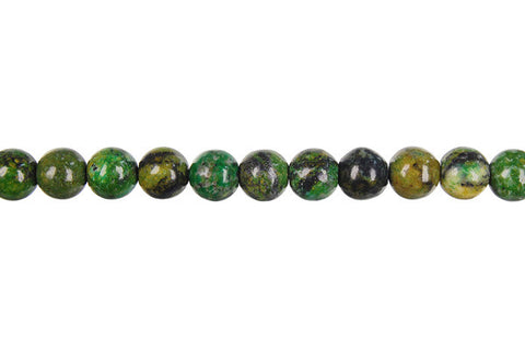 Yellow and Green Turquoise Round Beads