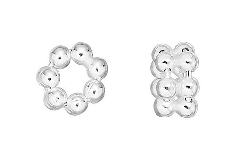 Sterling Silver Septa Double Daisy Spacer, 6.0x4.0mm