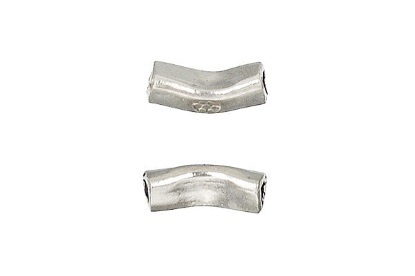 Hill Tribe Silver Hammered Tube, 10.0x4.0mm