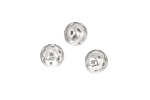 Hill Tribe Silver Round Plain Ball w/Holes, 9.0x9.0mm