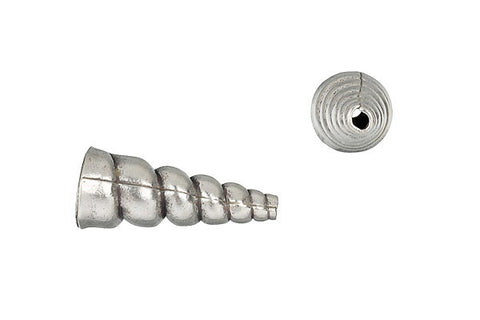 Hill Tribe Silver Spiral Cone, 7.0x22.0mm