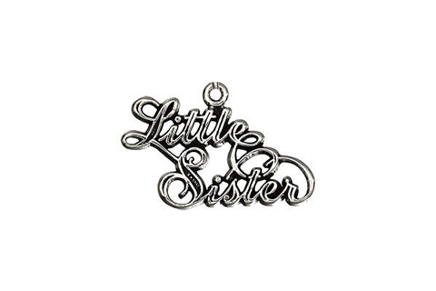 Sterling Silver Little Sister Charm, 15.0x23.0mm