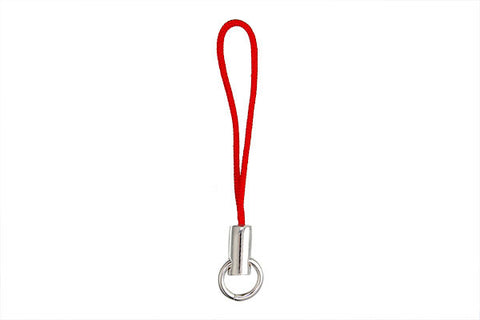 Sterling Silver Mobile Phone Extention Cord, Red, 2"