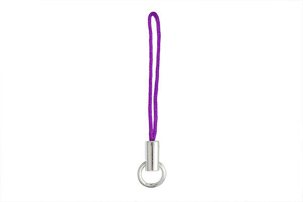 Sterling Silver Mobile Phone Extention Cord, Purple, 2"