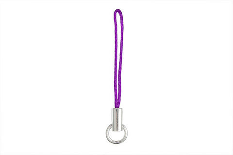 Sterling Silver Mobile Phone Extention Cord, Purple, 2"