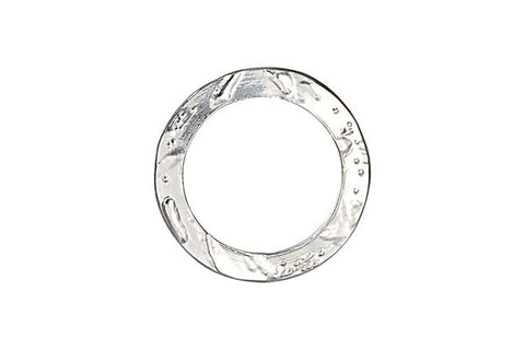 Sterling Silver Flat Textured Link, 21.5mm
