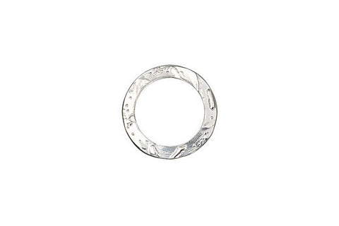 Sterling Silver Flat Textured Link, 14.5mm