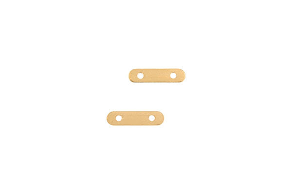 Gold-Filled 2-Strand Divider Bar w/6.0mm Bead, 2.5x10.0mm