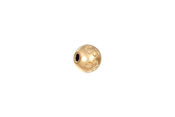 Gold-Filled Round Stardust Clover Bead, 8.0mm