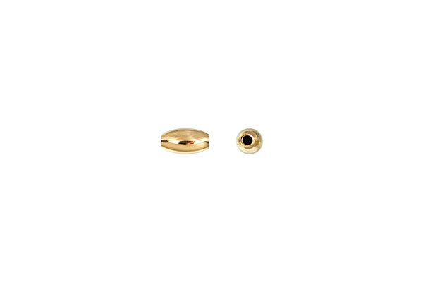 Gold-Filled Oval Bead, 3.0x5.0mm