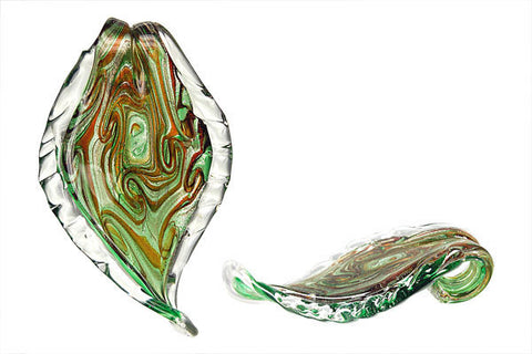 Pendant Murano Foil Glass Leaf (X24)