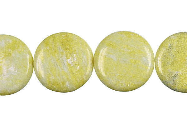 Lemon Jade Coin Beads