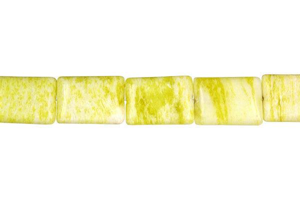 Lemon Jade Flat Rectangle (A) Beads