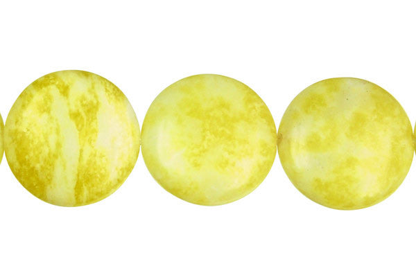 Lemon Jade Coin (A) Beads