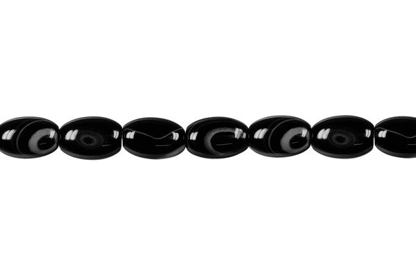 Sardonyx (Black) Drum Beads