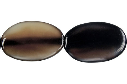 Opalite Onyx Flat Oval Beads