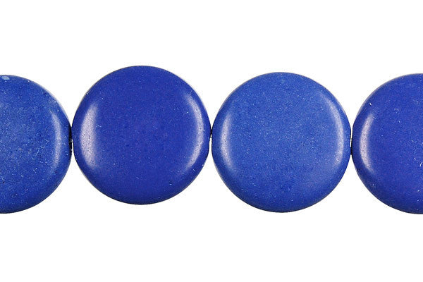 Lapis (Dyed) Coin Beads