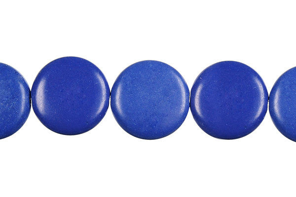 Lapis (Dyed) Coin Beads