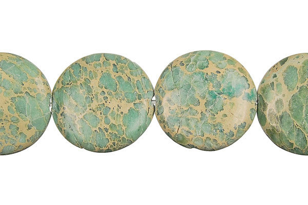 Aqua Terra Jasper (Turquoise) Coin Beads