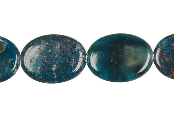 Apatite Flat Oval (Dark) Beads