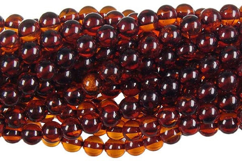 Amber Round (Dark) Beads