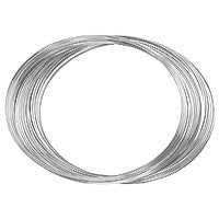 Memory Wire, 22-Gauge, Silver-Plated, Oval Bracelet