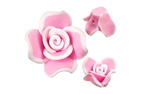 Pendant Poly Clay Flower (Pink 406)