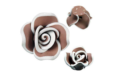 Pendant Poly Clay Flower (Brown 406)