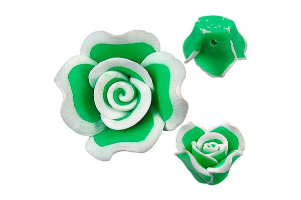 Pendant Poly Clay Flower (Green 406)