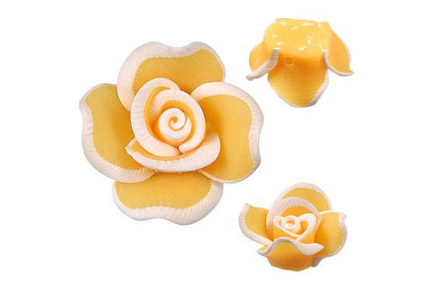 Pendant Poly Clay Flower (Yellow 406)