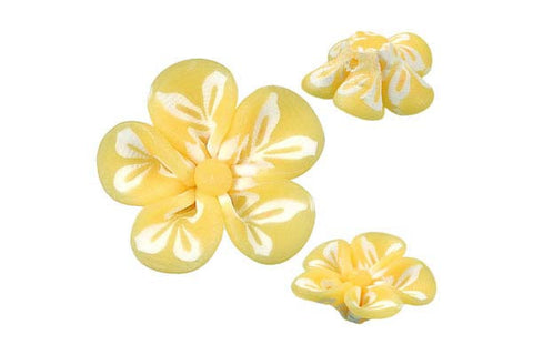 Pendant Poly Clay Flower (Yellow 106)