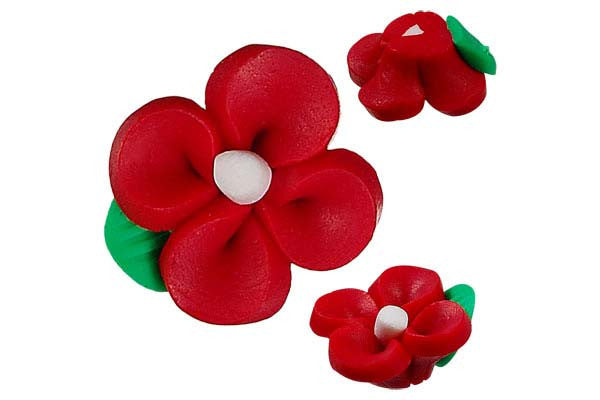 Pendant Poly Clay Flower (Red 107)