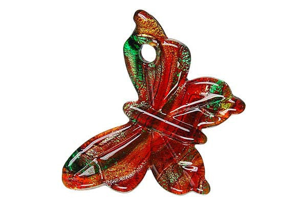 Pendant Murano Foil Glass Butterfly (YHA04)