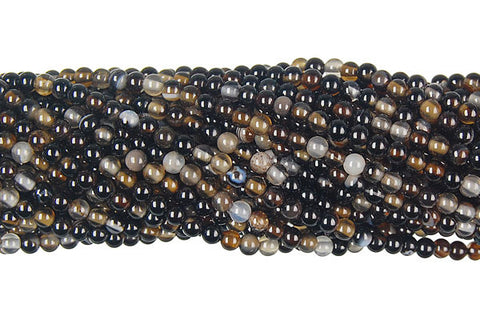 Botswana Agate (Dark) Round Beads