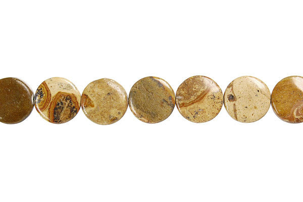 New Picture Jasper Coin Beads