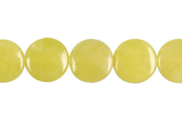Olive Jade (Light) Coin Beads