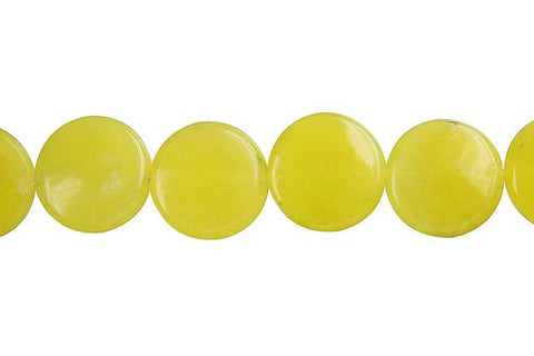 Olive Jade (Light) Coin (A) Beads
