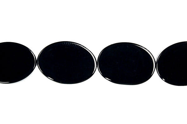 Black Onyx (AAA) Mirror Oval Beads