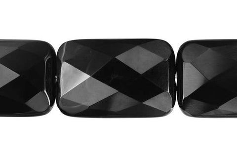 Black Onyx Faceted Rectangle Beads