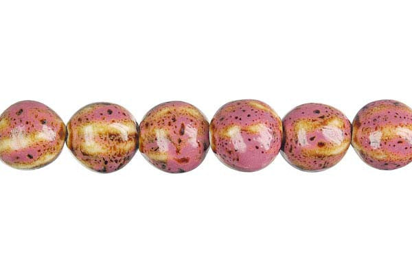 Porcelain Octagon Rice (Pink) Beads