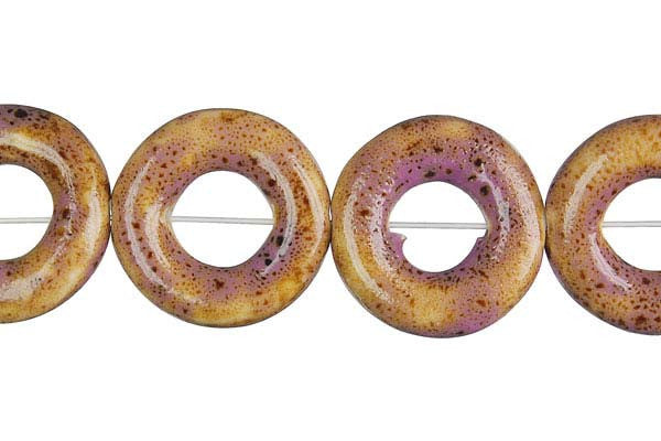 Porcelain Donut (Pink) Beads