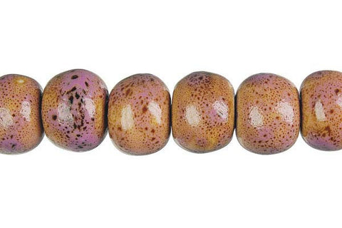 Porcelain Rondelle (Pink) Beads