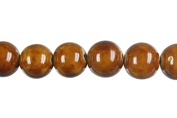 Porcelain Round (Coffee) Beads