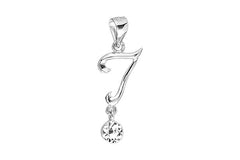 Sterling Silver Cursive Alphabet Charm, Letter T, 26.0mm – GemMall