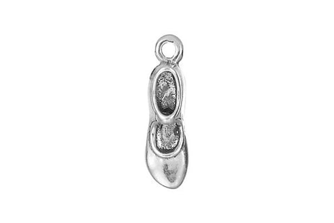 Sterling Silver Tap Shoes Sports Charm, 14.0x10.0mm