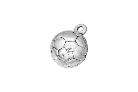 Sterling Silver Soccer Ball Sports Charm, 10.0x10.0mm