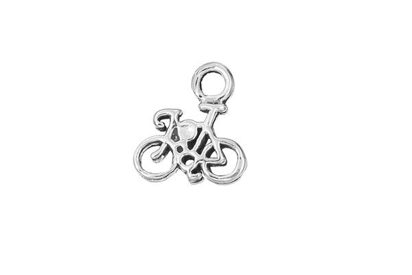 Sterling Silver Bicycle Sports Charm, 8.0x10.0mm