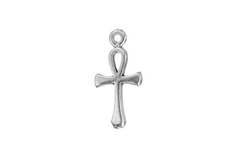 Sterling Silver Ankh Religious Charm, 15.0x8.0mm